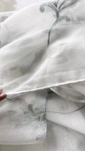 STELLA [Open Meter] Bidang 114" Kain Langsir Jarang Sulam Bunga Sheer Curtain Fabric