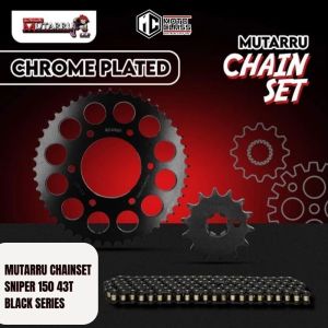 MUTARRU CHAINSET R150 SNIPER150 SNIPER155 BLACK SERIES