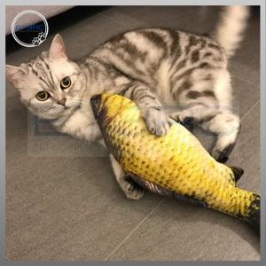 Soft Plush Bite Resistant Cat Toy Fish-shaped Durable Plush Material Bright Colors Engaging Playtime Comfortable Snuggle Time