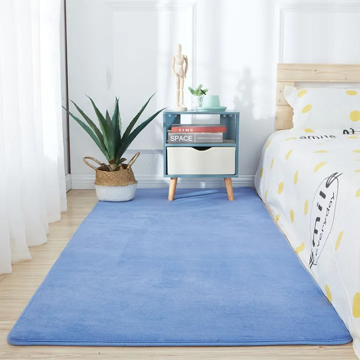 【现货 高品质】Nordic car bedroom bedside blanket living room floor mat plush ...