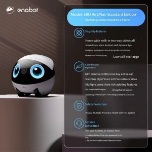 EBO Air2 Plus คือกล้องเคลื่อนที่เต็มรูปแบบกล้องไร้สายที่ Air2ได้และหุ่นยนต์ติดตามสัตว์เลี้ยงขณะเดินอัจฉริยะสำหรับใช้ในบ้าน