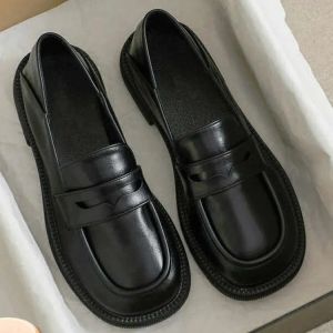 35-43 Large size Women Soft Leather Oxford Shoes Comfort Flat Slip-On Loafers Korean Fashion Student Shoes