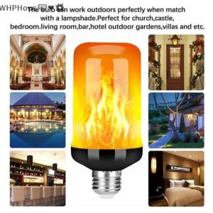WP💓💛💖 1Pc LED Flame Effect Fire Light Bulb E27 Simulated Nature Flicker Lamp Decor