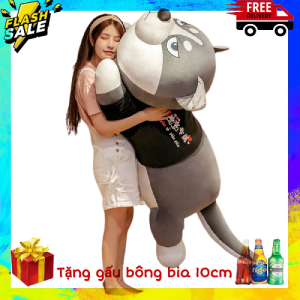 GẤU BÔNG CHÓ HUSKY SIZE LỚN CHÓ MẶT NGÁO VẢI MINISO HÀN QUỐC LÔNG MỊN SIÊU MỀM CO GIÃN AN TOÀN CHO BÉ