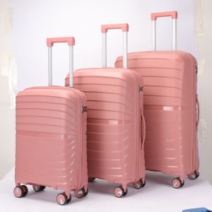 🔥NEW ARRIVAL 3 IN 1 HIGH QUALITY TROLLY BAG COLOR :ROSE GOLDKHAKIDRAK GREY MODEL 175 3IN1 28"-24"-20" FULL SET