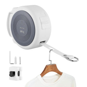 ⭐️【High Quality+In Stock】⭐️Retractable Washing Line Outdoor - Clothes Lines Wall Mounted Heavy Duty Extendable Outside Clothesline Clothing Pull Out 2x15m Long Double Strong Wash Lines for Garden Laundry Drying 30m