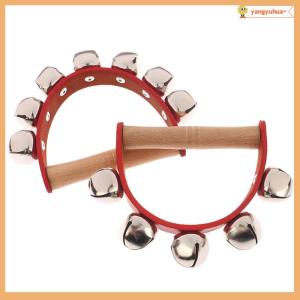 yangyuhua Handbell Hand Bells With 5pcs 7pcs Jingle Bells Wood Handle Musical Instrument Bell Toy Gift For School Music Class Home Daycare