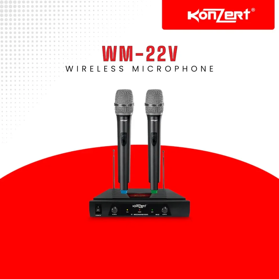 Konzert WM 22V Dual VHF Handheld Wireless Microphone with Dynamic