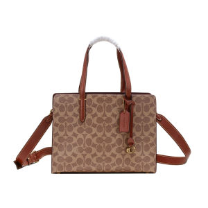 Coach sling bag official store original authentic for Women CARTER CARRYALL 28 Tote Bags CK457 CJ806 Leather Sling shoulder bags Handbag Commuter bag Shopping bag Size:28×20.5×10.5cm