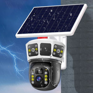 V380 8MP Wifi IP Outdoor Solar PTZ Camera V380Pro Camera AI Body Tracking Two-Way Audio HD Night Color Security Surveillance CCTV Cam