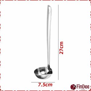 FinDee กระบวยสแตนเลสหนาอย่างดี คุณภาพดี กระบวยน้ำซุบ พร้อมจัดส่ง อุปกรณ์ครัว ถังดักไขมัน Spoon with oil filter