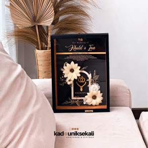 Bingkai Mahar Minimalis Black Series 3D - Kado Pernikahan Hantaran dan Seserahan Wedding