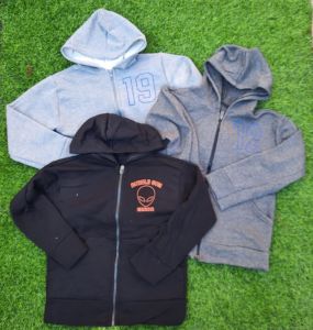 เสื้อกันหนาวเด็ก เสื้อฮู้ดเด็ก แจ็คเก็ตแบบมีฮู้ด เสื้อกันหนาวไหมพรมเด็กโต อายุ 7-10 ปี