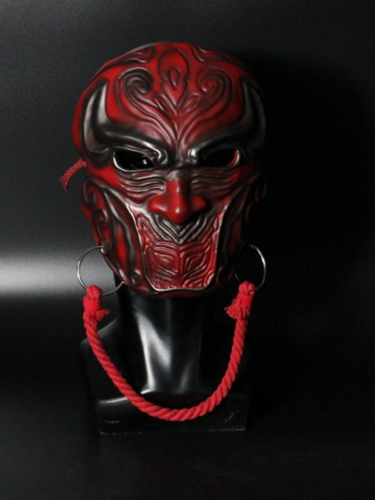 Animation peripheral bad handsome mask cosplay painting Jianghu Li Xingyun resin mask Halloween props samurai 【JYUE】