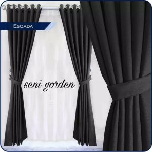Gorden Jendela Warna Hitam Gorden Pintu Gorden Blackout Import Gorden Ruang Tamu Polos Gorden Pintu
