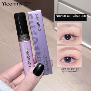 Yicenmy SHAQINUO สีด้านบนสีสีคิ้วมาสการ่ากันน้ำกันหงื่อ มาสการ่ายาวนานขนตาหนาไม่ตกออกได้ง่าย มาสการ่า