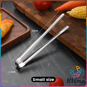 KLIMO Stainless Steel Barbecue Clip Food Tongs Long-handled Outdoor Grilling Steak Clamp Baking BBQ Tool