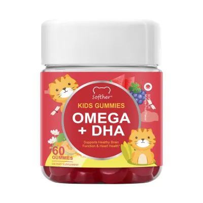 Softher Kids Ashwagandha Gummy วิตามินกัมมี่ อาหารเสริมสำหรับเด็ก มันช่วยเรื่องสุขภาพ 60 Gummies