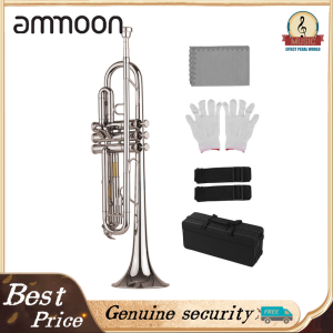 Standard Bb Trumpet Brass Material Nickle Plated Wind Instrument with Mouthpiece Carry Bag Gloves Cleaning Cloth