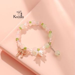 Gelang Kristal Daisy Flowers Aksesoris Manik Fashion Wanita Terbaru Lucu Modis Korean