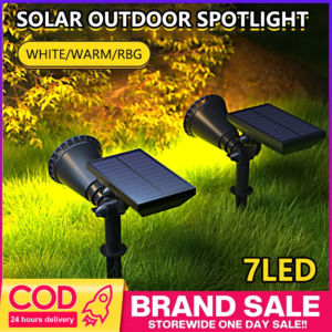 Đèn năng lượng mặt trời Ngoài trời không thấm nước 7 LED Đèn sân vườn ngoài trời chạy bằng năng lượng mặt trời Sân cỏ Đường dẫn Đèn ống