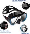 Snorkel Set, Professional Snorkeling Gear Panoramic Anti-Fog Diving Goggles and Dry Snorkel Tempered Glass Scuba Diving Mask for Diving, Snorkeling and Swimming. 