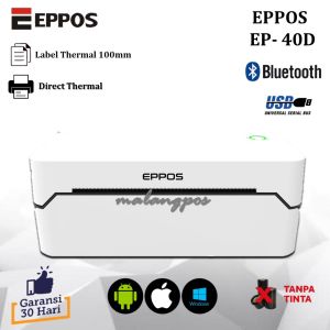 Printer Barcode Thermal EPPOS EP40D USB Bluetooth Resi 110MM EP-40D