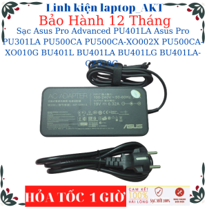 Sạc laptop Asus Pro Advanced PU401LA Asus Pro PU301LA PU500CA PU500CA-XO002X PU500CA-XO010G BU401L BU401LA BU401LG BU401LA-CZ020G Sạc Asus 19V 6.32A 130W chân kim nhỏ(4.5*3.0mm)