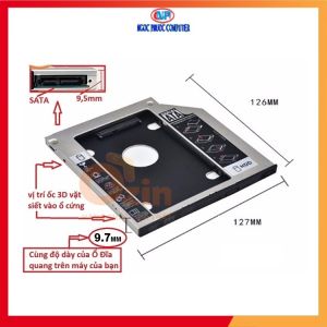 Caddy Bay HDD SSD SATA 3 9.5mm/12.7mm Cho Laptop – Khay Lắp Thêm Ổ Cứng 2.5 Inch Thay Ổ DVD