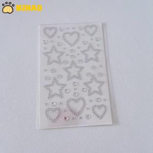 【N2HAO】 3D Star Heart Crystal Stickers Kids DIY Decoration Self Adhesive Jewelry Crafts Sparkly Rhinestone Stickers Girls Gifts