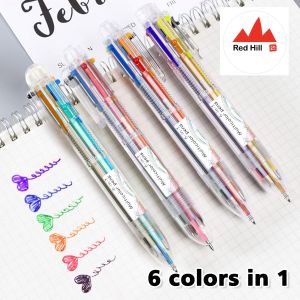 6-in-1 Multicolour Ballpoint Pen 6-Color Retractable Ballpoint Pens Office School Supplies Students Children Day Gift