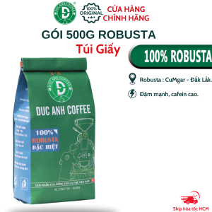 [SALE MẠNH] Gói 500g Cà phê rang mộc DUC ANH COFFEE đầy đủ tỉ lệ robusta và arabica - cafe hạt pha máy - cà phê pha phin - cà phê nguyên chất - Cà phê Đức Anh chuyên về cà phê rang mộc nguyên chất