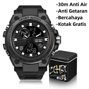 Jam Tangan Pria Dewasa Sport Watch Anti Air 30M Tahan Kejut Jam Tangan Digital Kotak Gratis COD + Ready Stok