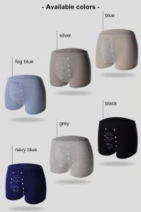 Mens Modal Seamless Boxer Briefs with Negative Ions and Graphene