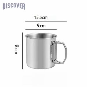 Inox 304 Bộ Cốc Uống Nước Có Thể Gấp Gọn Tiện Dụng Mang Theo Du Lịch / Cắm Trại