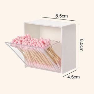 4PCS Punch-Free Wall Mounted Storage Box Waterproof Clear Napkin Plastic Hanging Organizer
