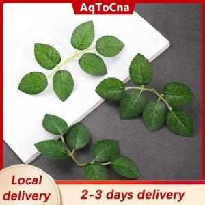 [COD] AqToCna Ship within 24 hours 10 30 50pcs Rose Leaves Artificial Greenery Fake Rose Flower Leaves DIY Craft