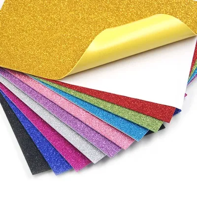 Glitter Eva Foam Sponge Sheet A4 20 x 30 x 2mm Sticker 10 Pcs Lembaran Foam A4 Berkilauan