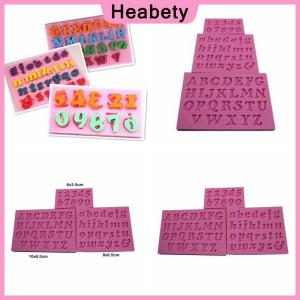 Heabety 3 pcs New Mini Letter&Number Silicone Handmade Fondant Cake Decorating DIY Mould