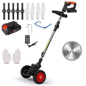 Topwire 【New store loss promotion】188VF/288VF/388VF Mesin Rumput Bateri Grass Cutter Electric Grass Trimmer Lawn Mower Cordless Pemotong Rumput(Free wheels are removable)