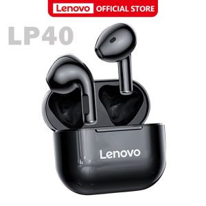 Lenovo LP40 Earphone TWS Wireless Bluetooth 5.0 Headphone Dual Stereo Noise Reduction Bass Touch Control Long Standby Headphone Audio Sports Earbuds COD