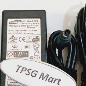 Sạc máy tính Laptop Samsung 19V - 3.16A / Đầu Kim tròn 5.5mm X 3.0mm