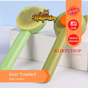 T1 Sisir Bulu Kucing sisir Tombol sisir kucing press lembut sisir kelinci