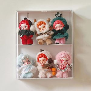 TESDFD Adhesive  Display Box Transparent Wall Mounted  Doll Display Stand Figures Storage Dustproof  Storage Case Doll Storage Rack