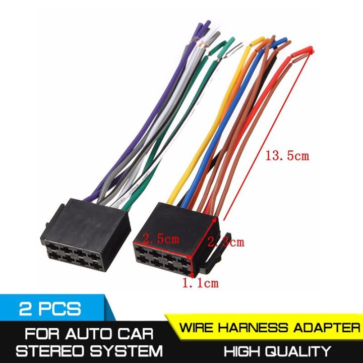 Universal for Auto Car Stereo System Wire Harness Adapter Connector