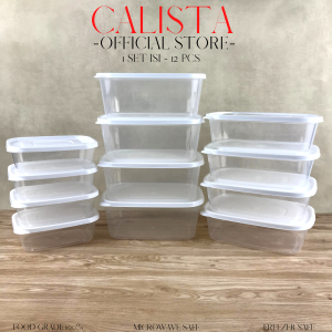 FOOD CONTAINER SET FOOD STORAGE SET TEMPAT BUMBU DAPUR SET TOPLES CALISTA OITA BENING PUTIH SET ISI 10PCS TOPLES PLASTIK SET TOPLES KULKAS SET TOPLES BUMBU SET TEMPAT PENYIMPANAN MAKANAN KOTAK PENYIMPANAN MAKANAN TOPLES SET CALISTA OTARU SET LUNCH BOX SET