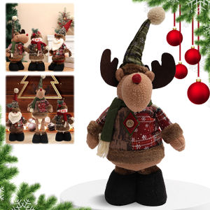 Christmas Standing Figures Doll W/ Telescopic Legs for Front Door