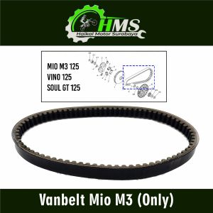 Vanbelt Mio M3 (Only) - Fan Van Belt Drive Belt Vbelt Panbel Fanbelt Fanbel Rantai Rante Matic CVT Yamaha Gear 125 Fino 125 Freego Mio S Mio Z Soul GT 125 XRide 125