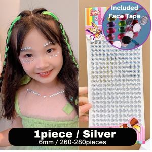 School Handwork Scaft Acrylic Crystal Pearl Diamond DIY Sticker Children Kid Car Phone Photo Album Hallow 万圣节儿童化妆彩钻水晶贴脸