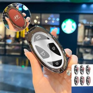 Zinc Alloy Car Remote Key Case Key Holder Shell For Hyundai Santafe Tucson 2025 All New